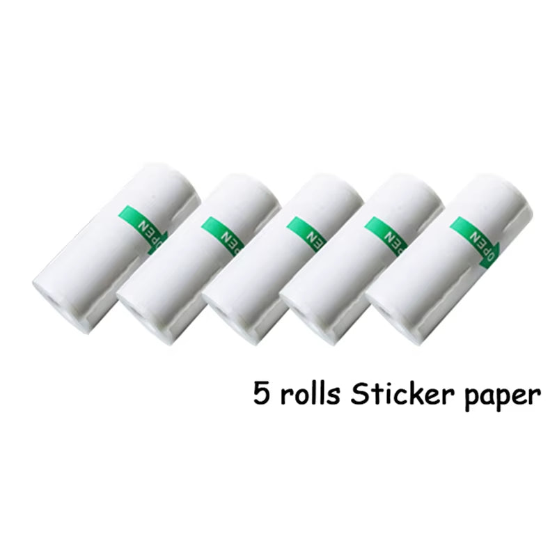 Mini Portable Thermal Printer Paper Photo Pocket Thermal Printer Printing Wireless BT Connect Printers 200Dpi Photo Lable